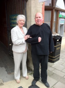 Actress Alison Steadman with David Mattey Celebrity Antiques Road Trip